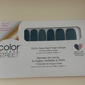 Color Street Vibrant Nail Polish Strips Eat Teal You Drop color NWT